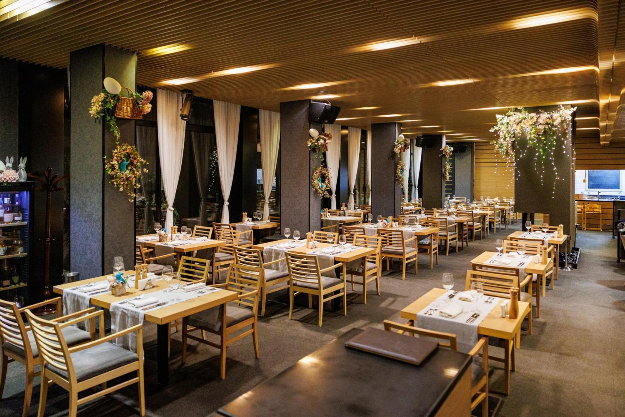 럭키 반스코 아파트호텔 스파&릴렉스 외부 사진 The interior of the restaurant