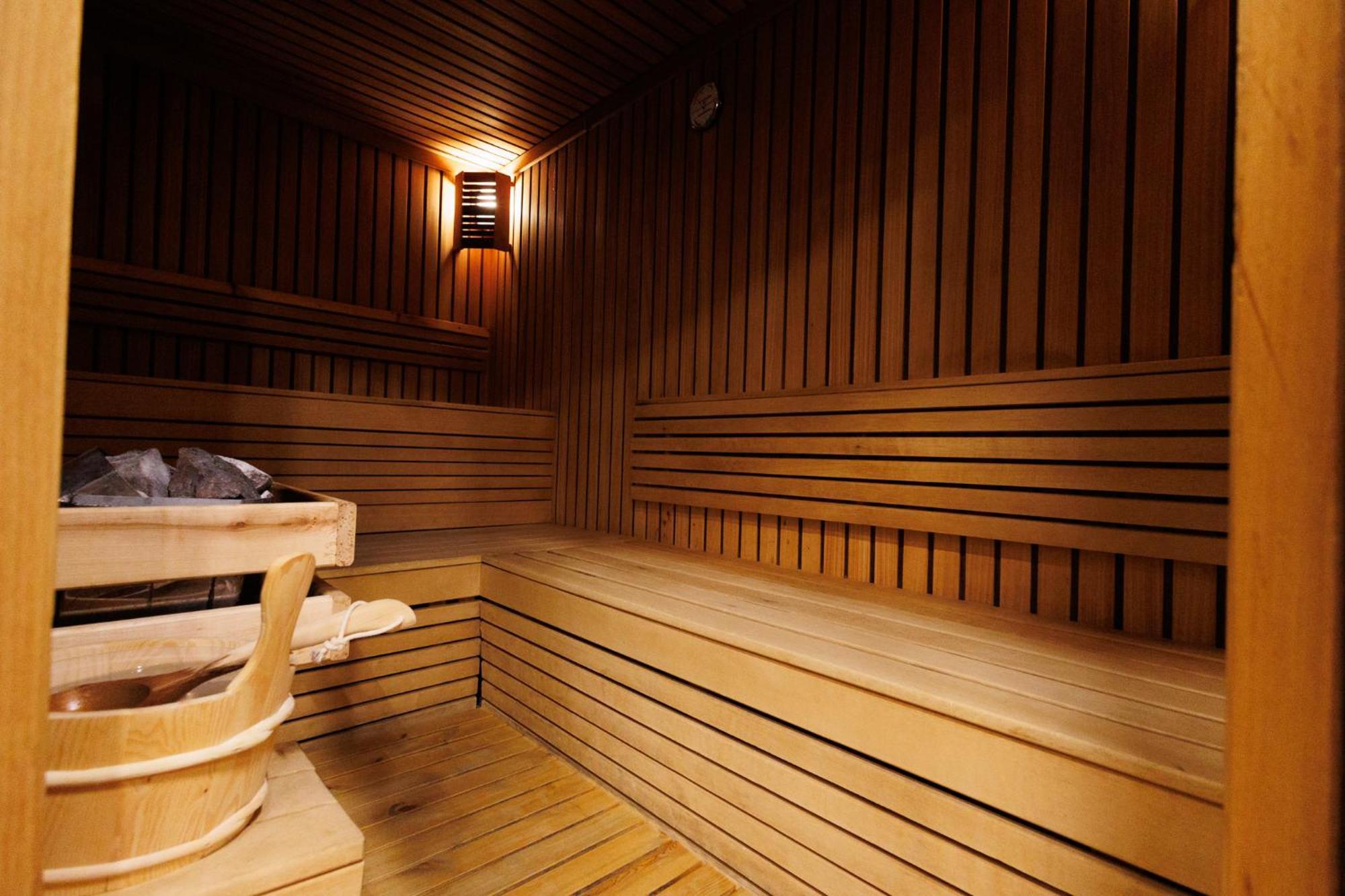 럭키 반스코 아파트호텔 스파&릴렉스 외부 사진 A Finnish sauna